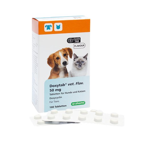 Doxytab vet. Flav. 50 mg 10tablets - Shopivet.com