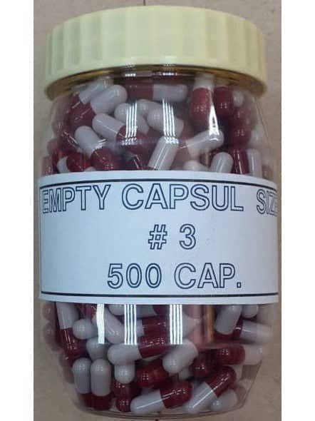Empty Capsules size 3, 500 capsules - Shopivet.com
