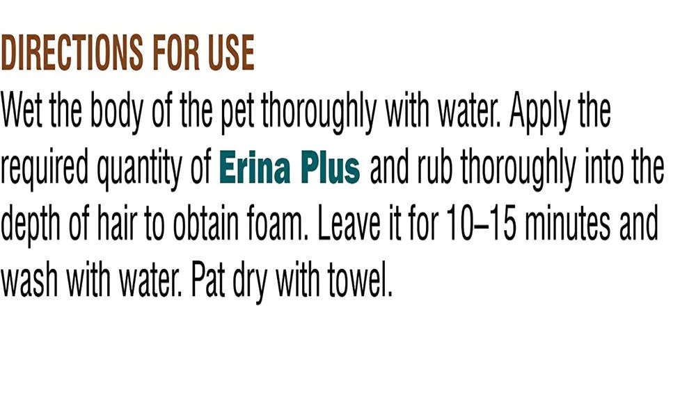 Erina Plus Coat Cleanser With Conditioner For Pets 200ml - Shopivet.com