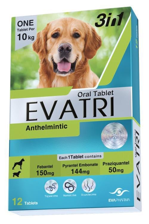 EVATRI Deworming Tablet For Dogs 12 tabs - Shopivet.com