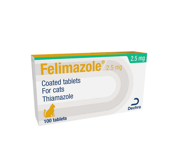 Felimazole® Coated Tablets (methimazole/Thiamazole) 2.5mg 100 Tabs - Shopivet.com