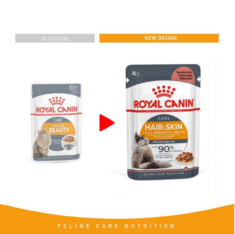 Feline Care Nutrition Hair & Skin Gravy (INTENSE BEAUTY) (WET FOOD - Pouches) 12x85g - Shopivet.com