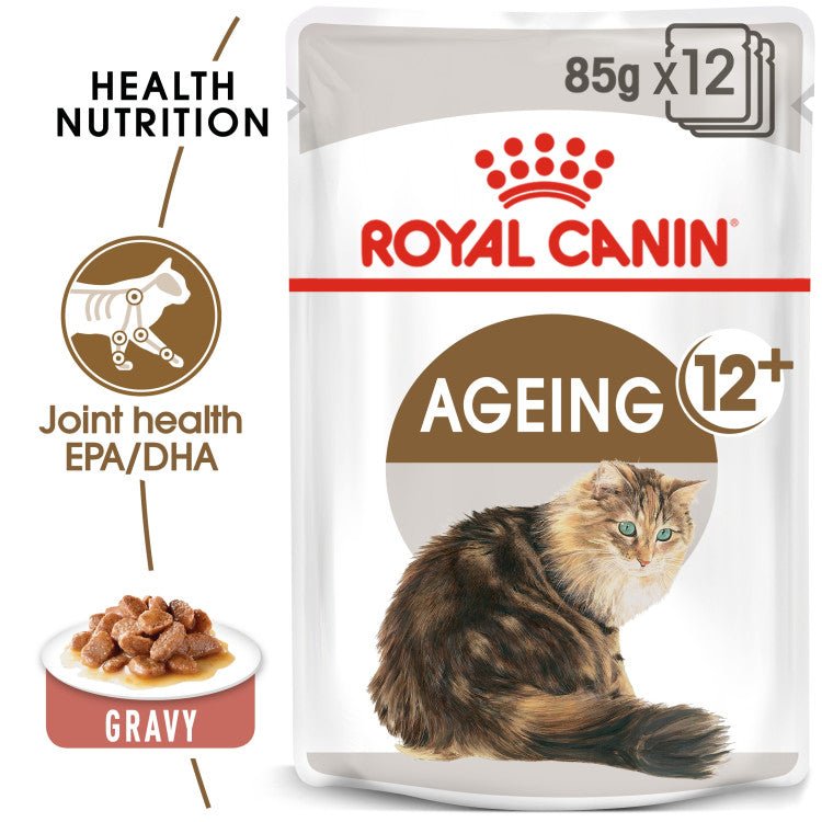 Feline Health Nutrition Ageing +12 Gravy (WET FOOD - Pouches) - Shopivet.com