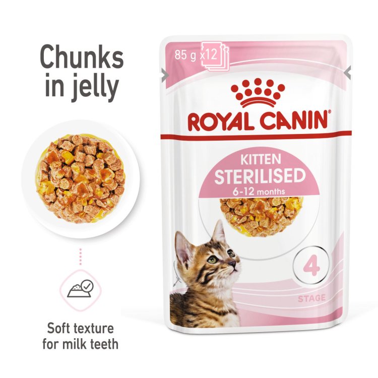 Feline Health Nutrition Kitten Sterilised Jelly (WET FOOD - Pouches) - Shopivet.com