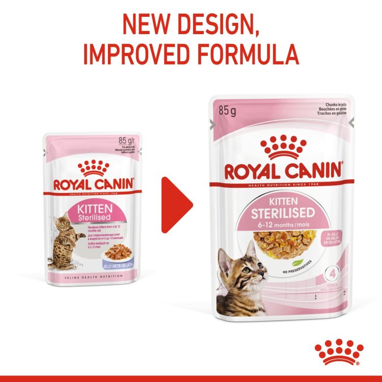 Feline Health Nutrition Kitten Sterilised Jelly (WET FOOD - Pouches) - Shopivet.com