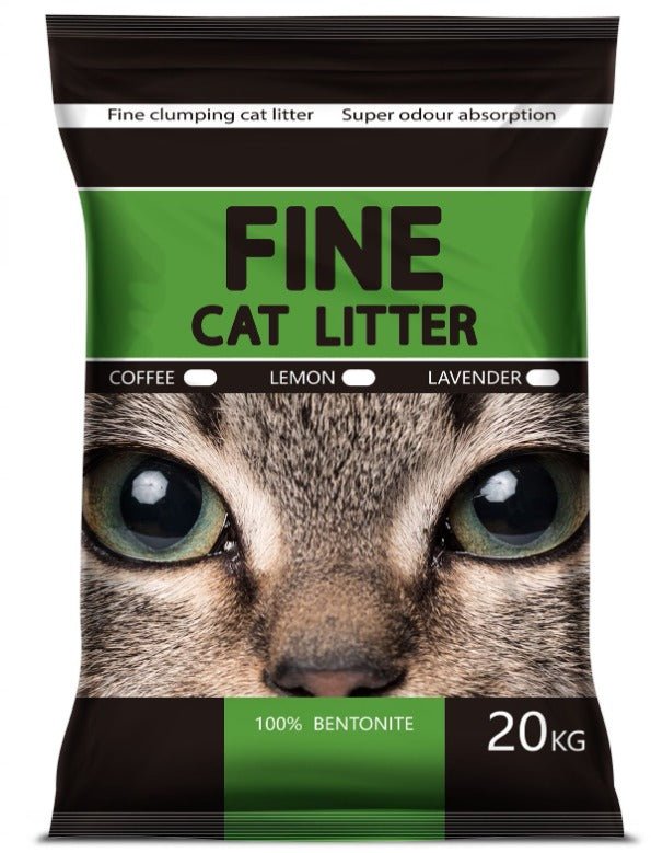 Fine Cat Litter 100% BENTONITE 20kg - Shopivet.com