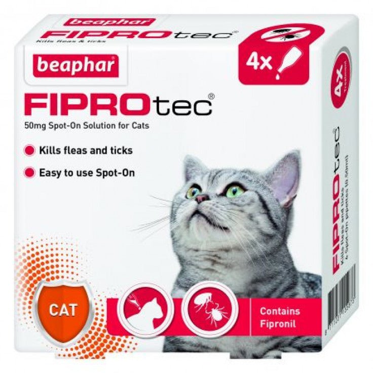 FIPROTEC FOR CAT - 4 PIPETTES 50mg - Shopivet.com