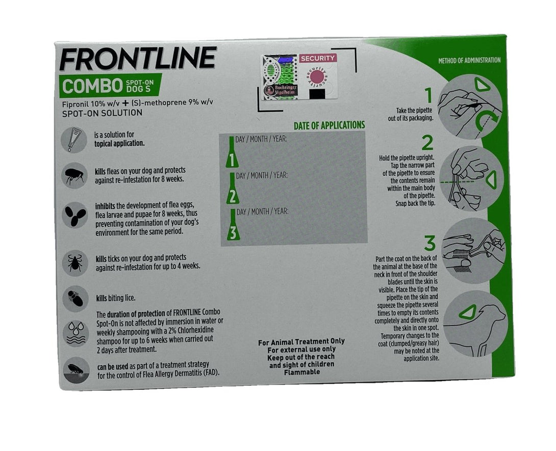 Frontline Combo Dog small 2 up to 10 kg - Shopivet.com