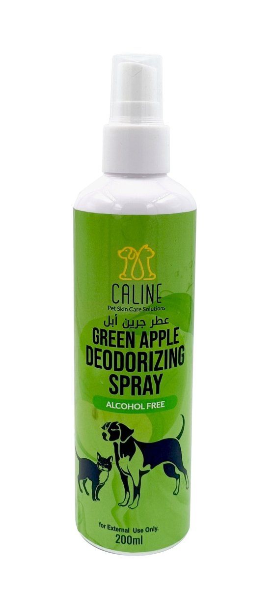 Grean Apple Deodorizing Pet Spray 200ml Caline - Alcohol free - Shopivet.com