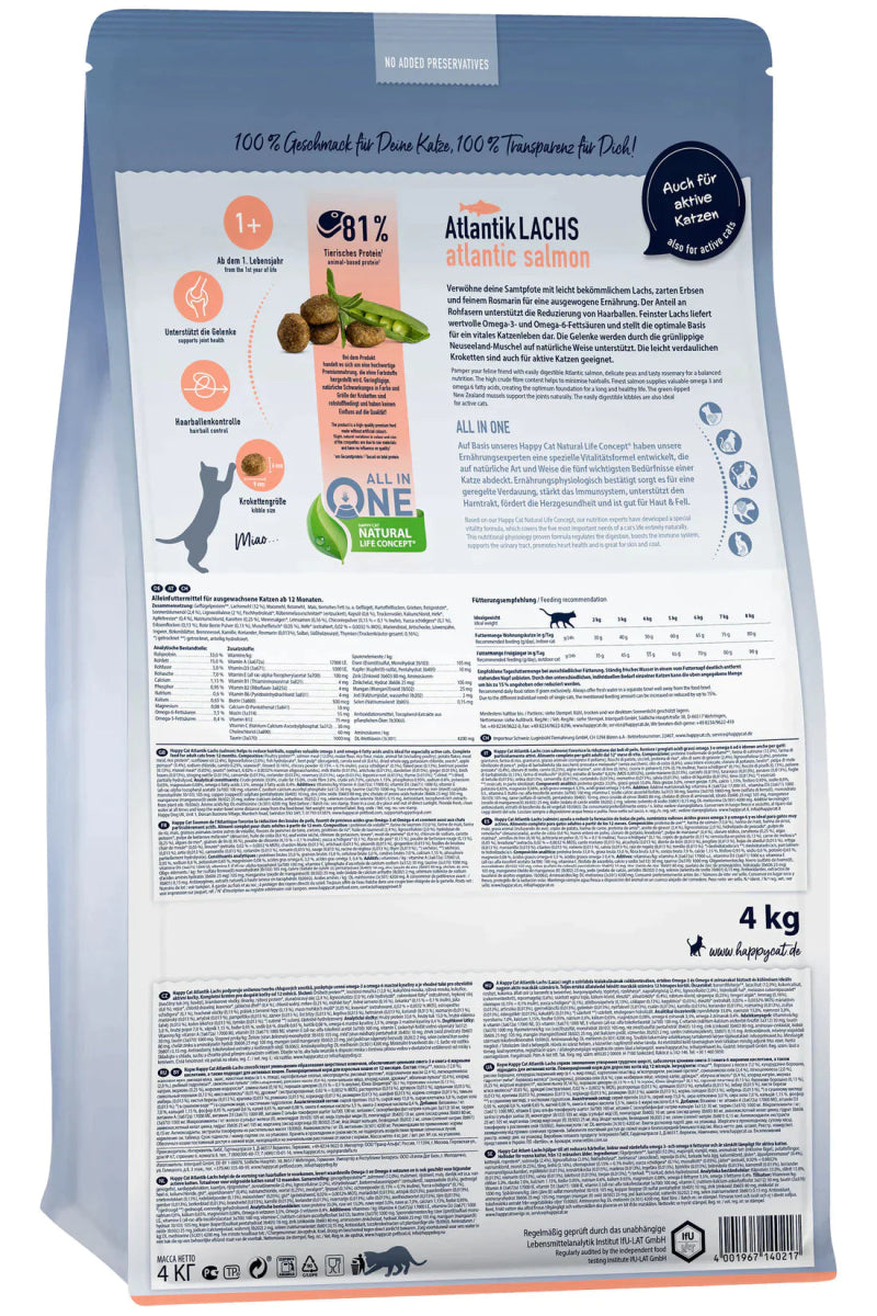 Happy Cat Culinary Atlantic Lachs Salmon 1.3kg - Shopivet.com