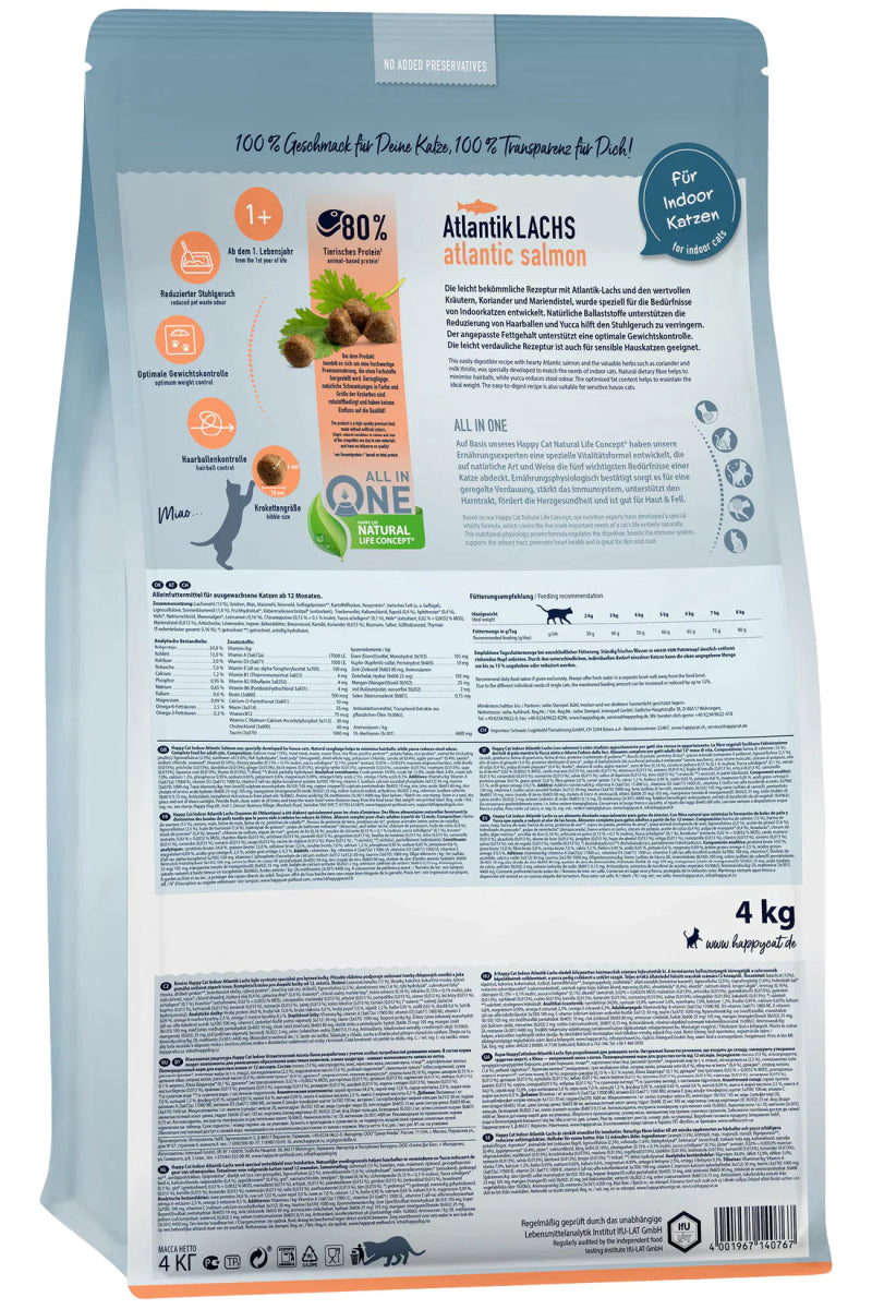 Happy Cat Indoor Atlantic Lachs 1.3kg - Shopivet.com
