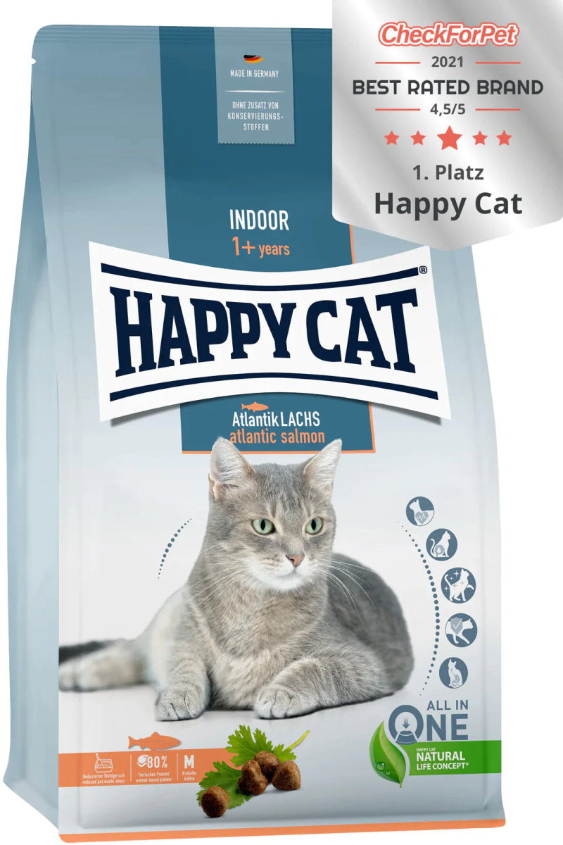 Happy Cat Indoor Atlantic Lachs 1.3kg - Shopivet.com
