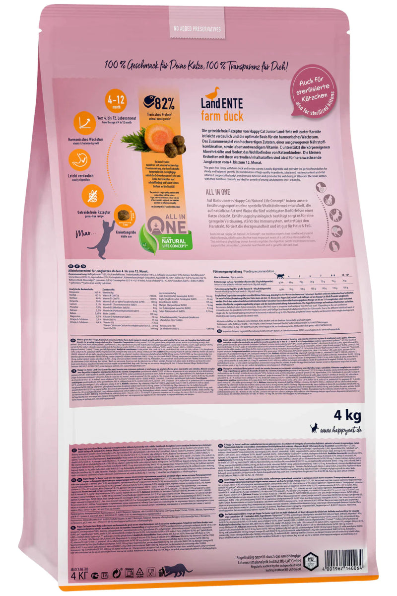 Happy Cat Junior Land Ente 1.3kg - Shopivet.com