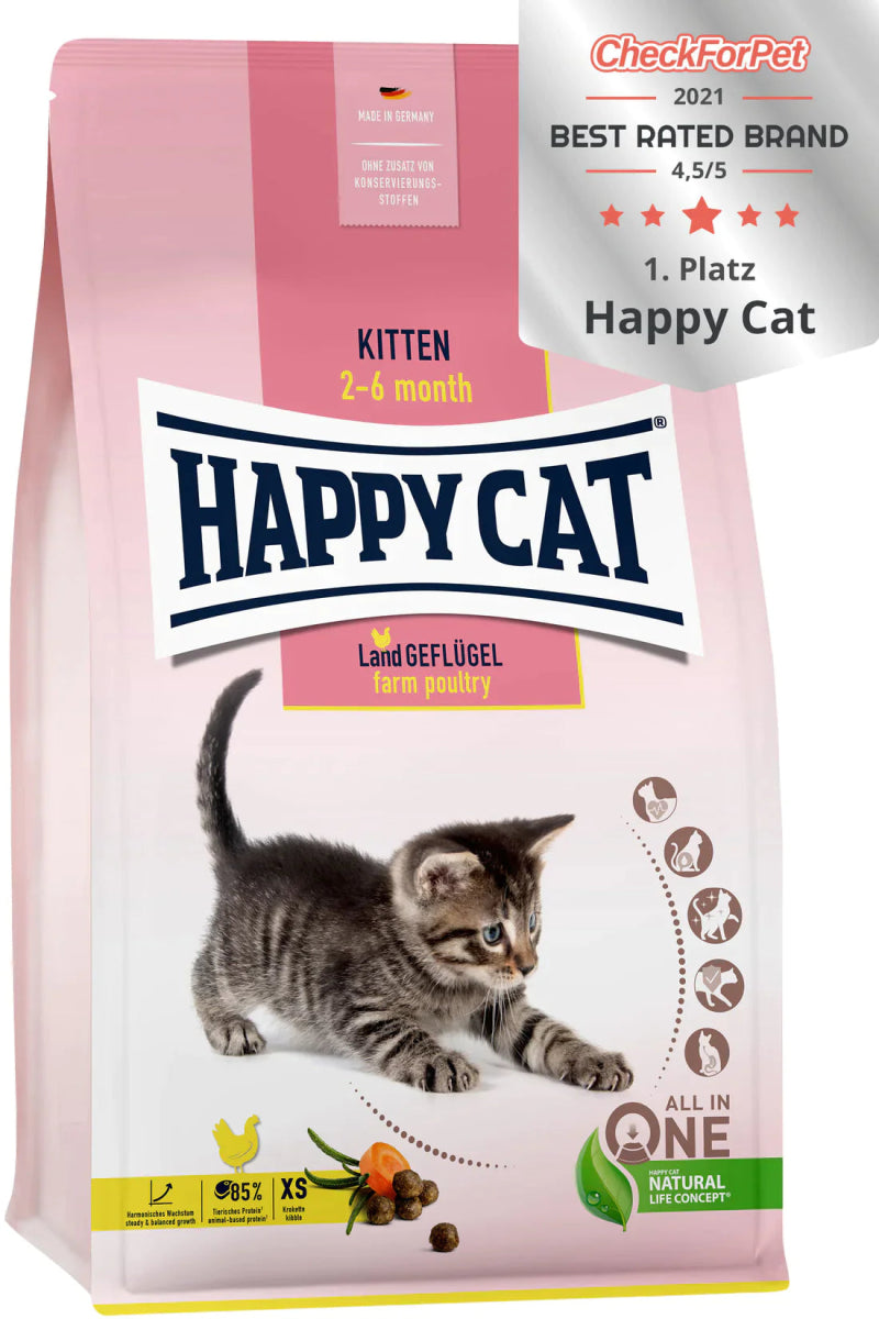 Happy Cat Kitten Land Geflugel (Poultry) 1.3kg - Shopivet.com