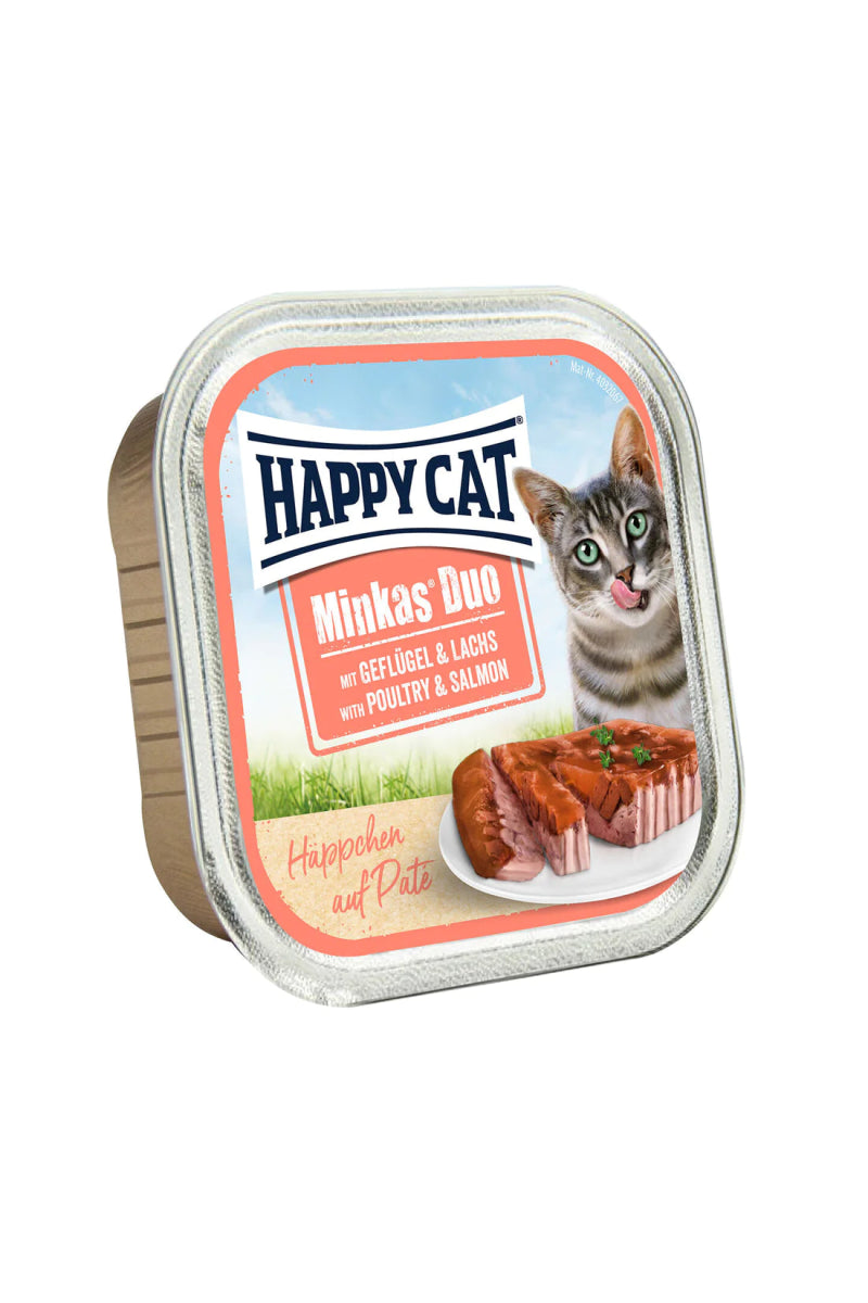 Happy Cat Minkas Duo Poultry & Salmon 100 g - Shopivet.com