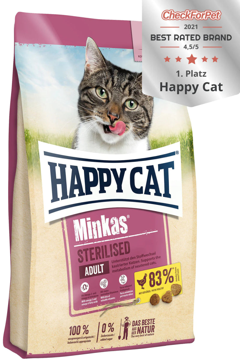 Happy Cat Minkas Sterilized 10kg - Shopivet.com