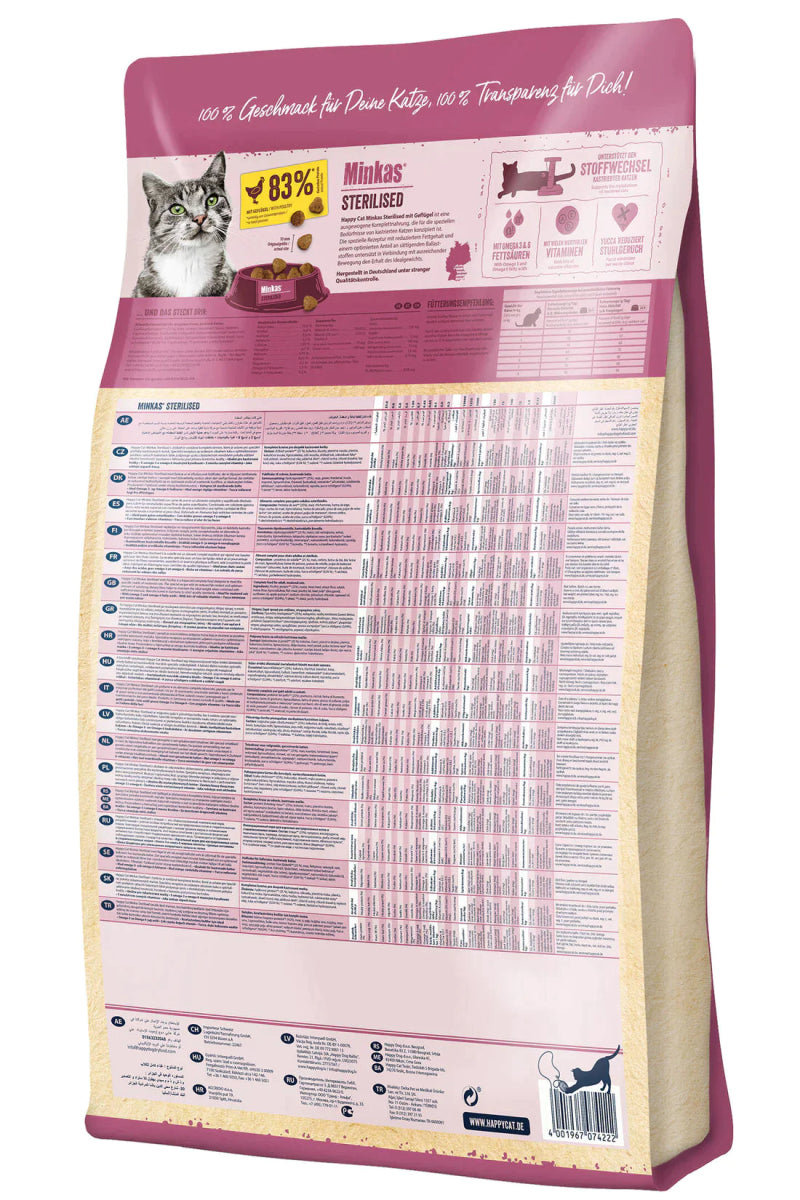 Happy Cat Minkas Sterilized 500g - Shopivet.com