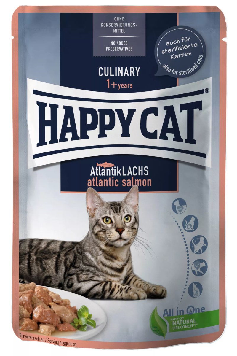 Happy Cat MIS Culinary Atlantic Salmon 85 gm sachet - Shopivet.com