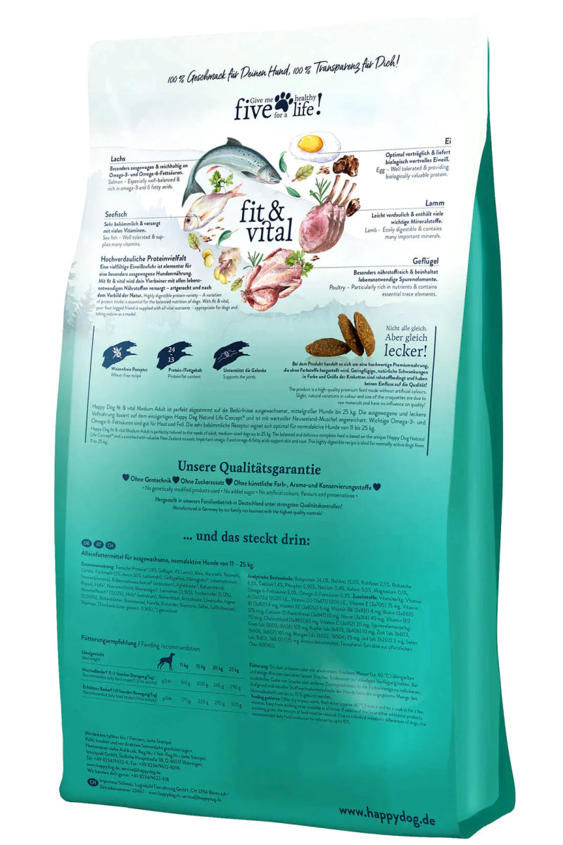 Happy Dog Fit & Vital Medium Adult 300g - Shopivet.com