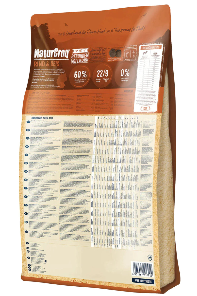 Happy Dog Naturcroq Beef & Rice 11kg - Shopivet.com
