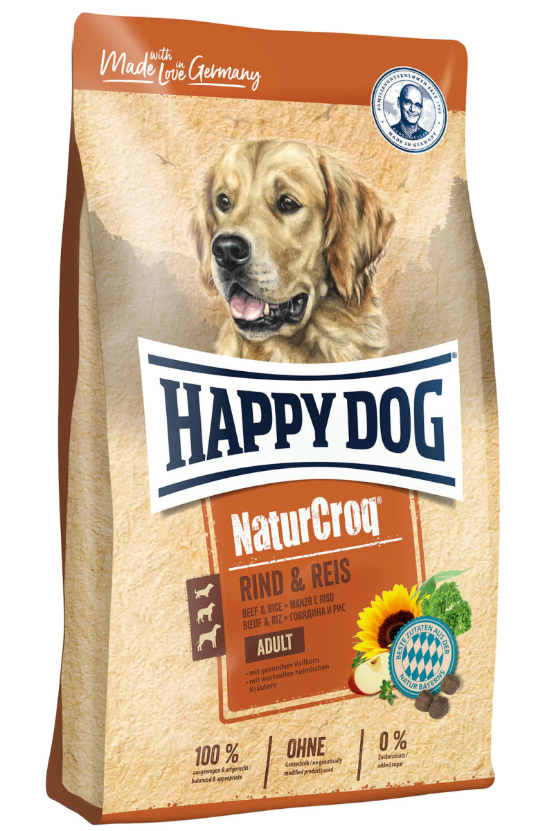 Happy Dog Naturcroq Beef & Rice 15kg - Shopivet.com
