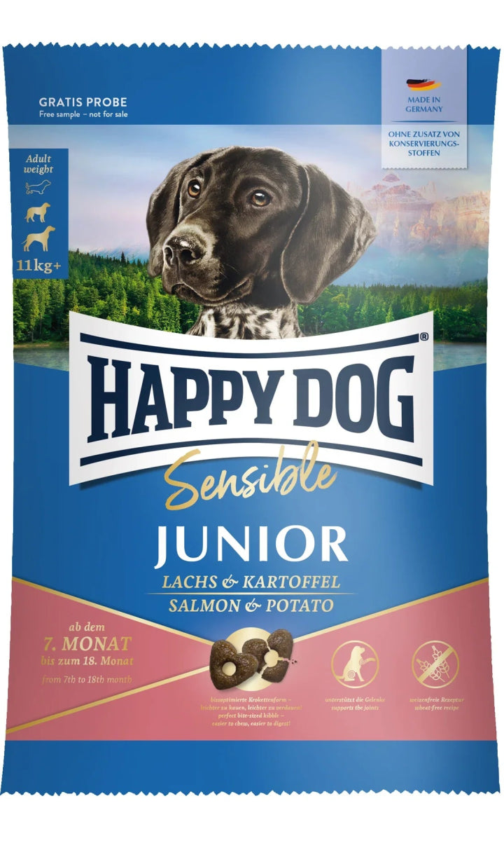 Happy Dog Sensible Junior Lachs & Kartoffel 1kg - Shopivet.com