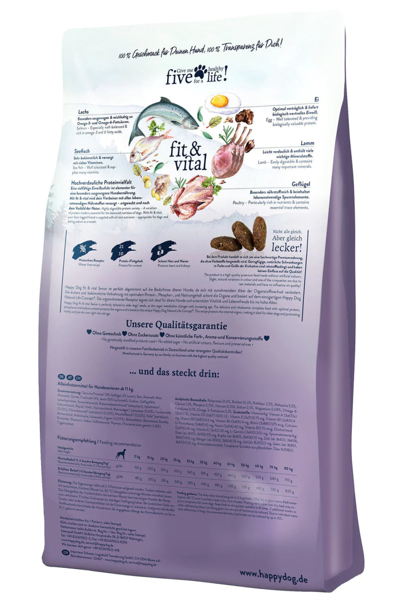 Happy Dog Supreme Fit & Vital Senior 12kg - Shopivet.com