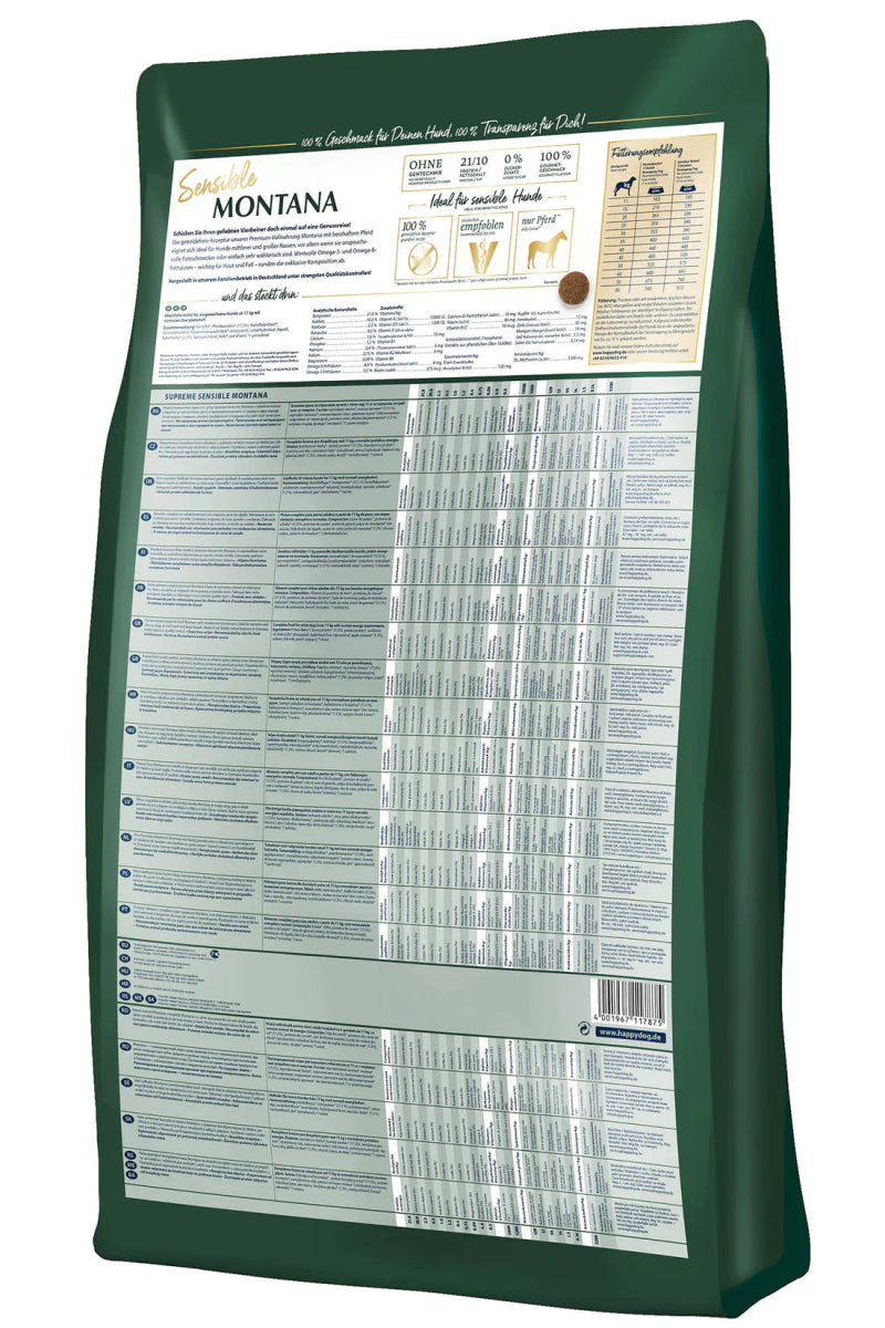 Happy Dog Supreme Sensible Montana Peerd 1kg - Shopivet.com