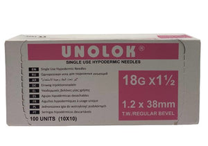 Hypodermic Disposable Needle 18G x 1.5 100 pieces - Shopivet.com