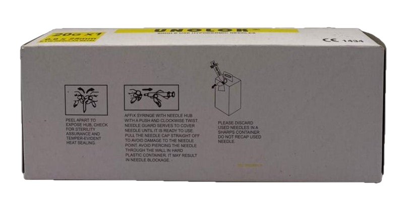Hypodermic Needle 20G x 1 100 pieces - Shopivet.com