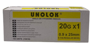 Hypodermic Needle 20G x 1 100 pieces - Shopivet.com
