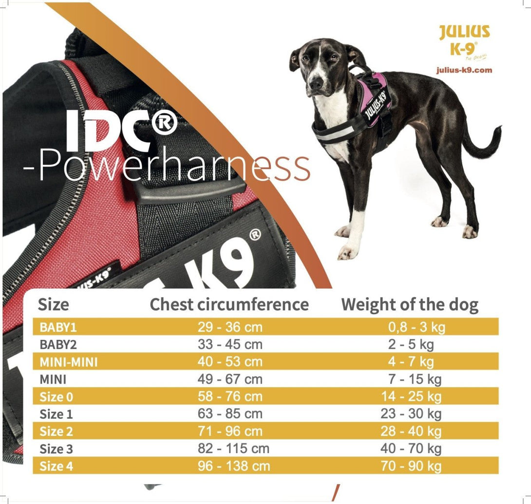 IDC POWERHARNESS - RED / SIZE BABY 1 - Shopivet.com
