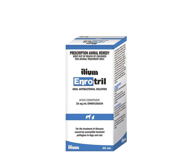ilium Enrotril Oral Antibacterial Solution 30ml - Shopivet.com