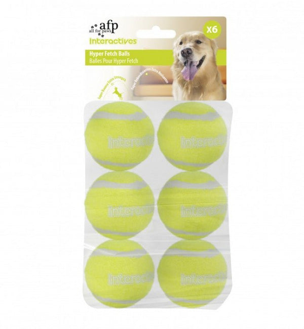 Interactive Hyper Fetch Tennis Balls- 6 pcs - Shopivet.com