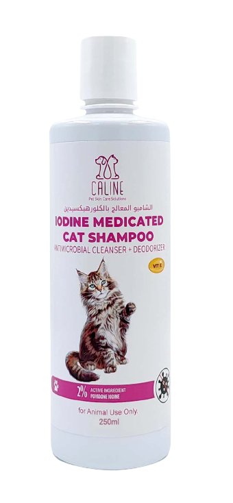 Iodine Medicated Cat shampoo 250ml - Shopivet.com