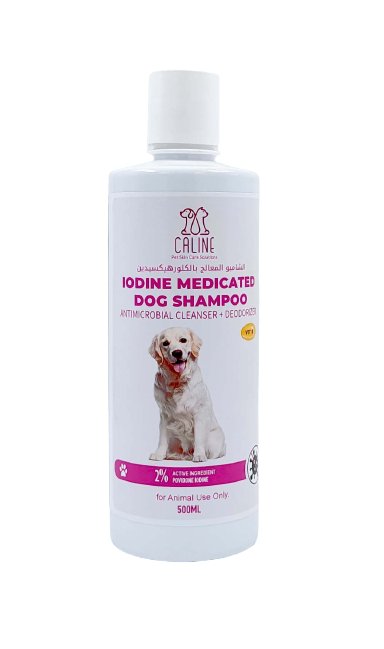 Iodine medicated dog shampoo 500ml - Shopivet.com