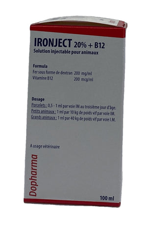 IRONJECT 20%+B12 100ml - Shopivet.com