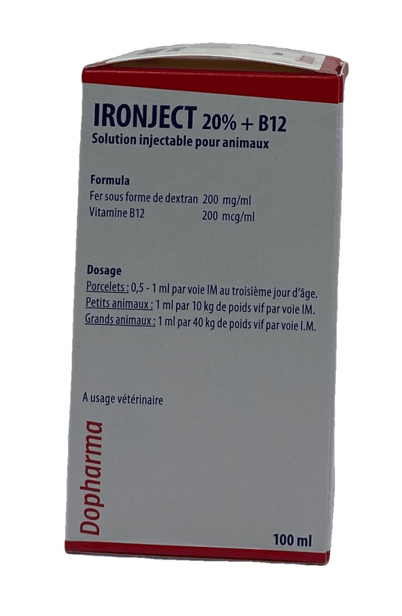 IRONJECT 20%+B12 100ml - Shopivet.com