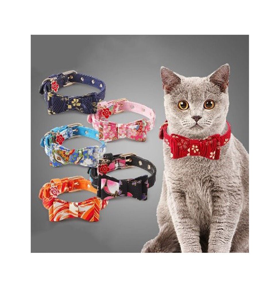 Japanese Style Bowtie Cat Collar 1.5*31cm - Shopivet.com