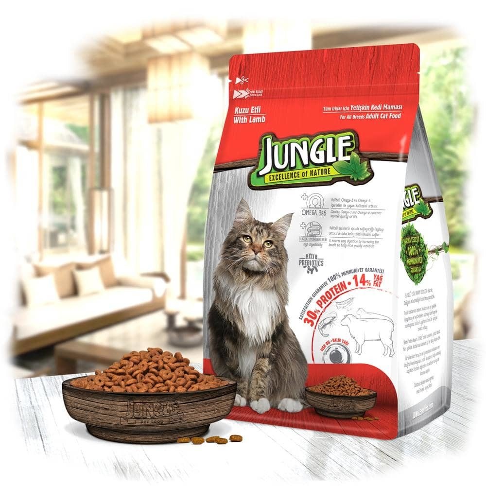 Jungle Adult Cat Food With Lamb 1.5Kg - Shopivet.com