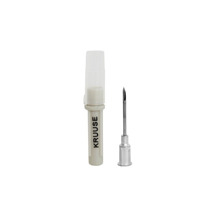 KRUUSE DISP. NEEDLE WITH ALUMINIUM HUB 1.6X25MM, 100/PK - Shopivet.com