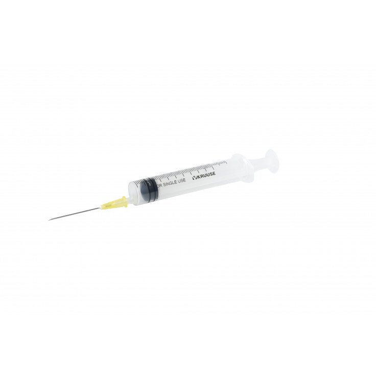 KRUUSE DISP. SYRINGE WITH NEEDLE, 3-COMP., 10->12 ML, 20G X 1 1/2 100/PK - Shopivet.com