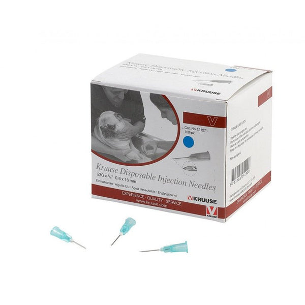 KRUUSE DISPOSABLE NEEDLE 23G X 1 - Shopivet.com