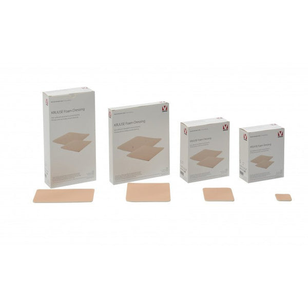 KRUUSE FOAM DRESSING 10 X 20 CM, 10/PK, STERILE, - Shopivet.com