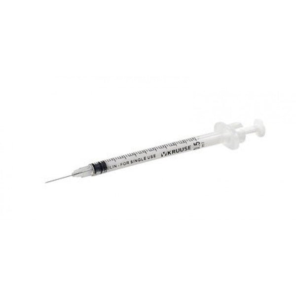 KRUUSE INSULIN SYRINGE, 3-COMP., 0.5 ML, 29G ½" 100 UNIT SCALE - Shopivet.com