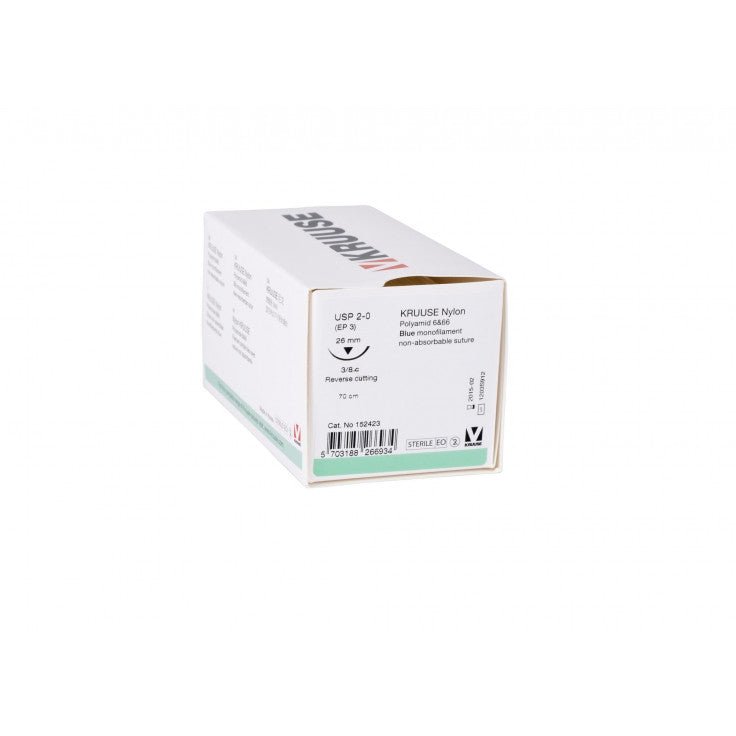 KRUUSE MONOFAST SUTURE, USP 5-0 (45CM), 3/8C RC NEEDLE: 13 MM - Shopivet.com