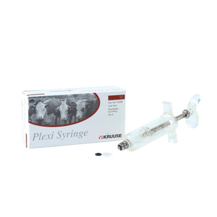 KRUUSE PLEXI SYRINGE, LUER LOCK, 30 ML - Shopivet.com