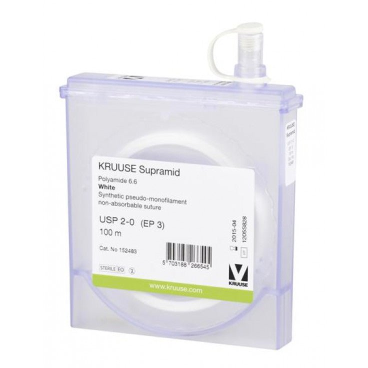 KRUUSE SUPRAMID SUTURE, USP 2-0, 100 M - Shopivet.com