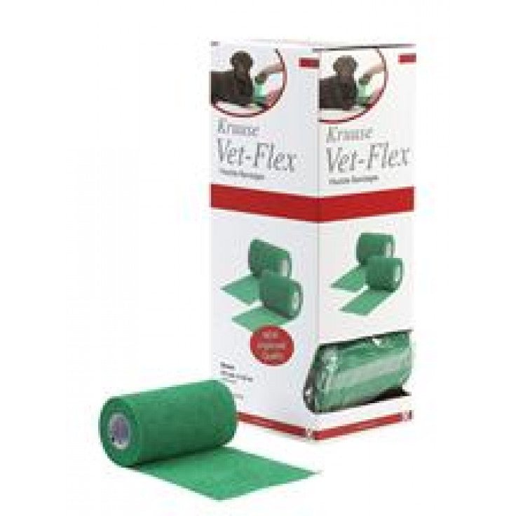 KRUUSE VET-FLEX 7.5 CM X 4.5 M, GREEN, 10/PK - Shopivet.com