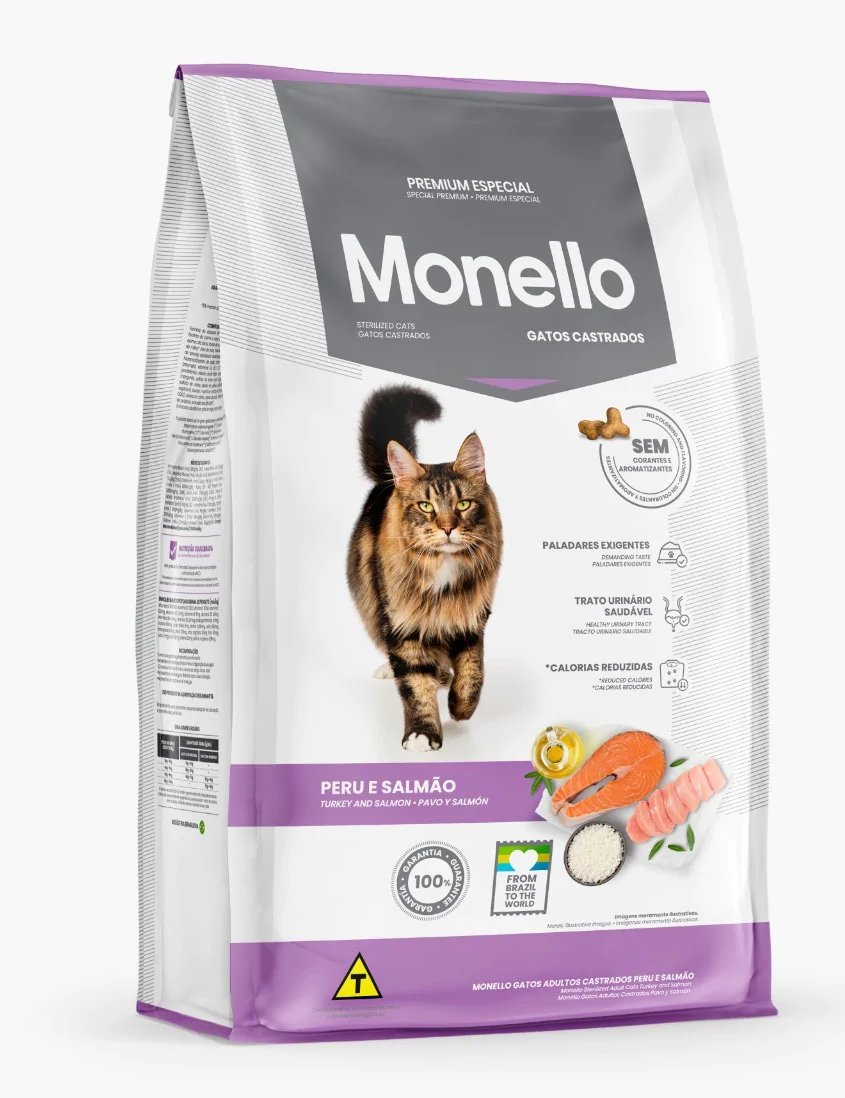 Monello Adult cat Sterilized (turkey and salamon flavor) 1kg - Shopivet.com